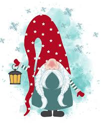 This digital clipart set is perfect for use in greeting cards, scrapbooking, party invitations, decorations, and more!! Christmas Gnome Clipart
