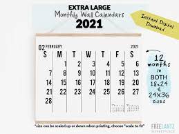 Use for family or office. 2021 Calendar Printable Large Wall Calendar Family Calendar Etsy In 2021 Printable Wall Calendar Family Calendar Large Wall Calendar