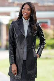 Genuine Leather 3 4 Length Coat Classic Women S Clothing From Chadwicksofboston 89 99 149 99 Moda Na Kozhu Odezhda Moda