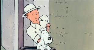 the black island tintin illustration fox terrier