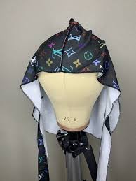 Rainbow Lv Durag Black Headwear Fashion Black Girl Braided Hairstyles Hair Bonnet