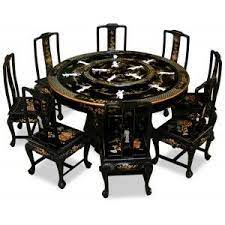 chinese dining table with lazy susan and 8 chairs boutique la baie d halong table a manger ronde grande table a manger ronde plateau tournant