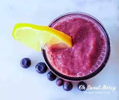 1) place in blender ¾ cup unsweetened almond milk and ¾ cup water. Blueberry Lemon Smoothie With A Secret Oh Sweet Mercy