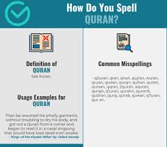 Correct Spelling For Quran Infographic Spellchecker Net
