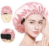 Hot Sale Double-Layer Waterproof Women Shower Cap Satin Accessories Hair Cap Bonnets Headband with EVA Lining for Bath JJF39