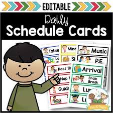 Printable Picture Schedule Cards For Preschool And Kindergarten