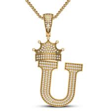 A stunningly beautiful diamond k. Alphabet U Initial Letter Crown Pendant Diamond Yellow Gold Plated 925 Silver Pendant Silver Rounds Ganesha Pendant