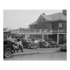Come down today and give us a chance to make you a happy customer. Bargain Used Cars 1938 Vintage Photo Poster Zazzle Com Used Car Lots Car Lot Best Used Car Websites