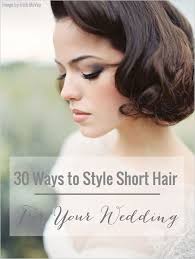 These would surely make a woman look very much beautiful. 30 Ways To Style Short Hair For Your Wedding Bridal Musings