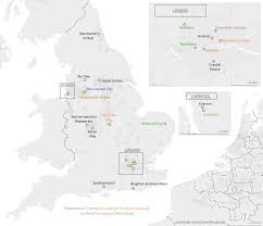 There are a number of early meetings between the 'big six', with the weekend of 25 september seeing a. 2021 22 Premier League Map Soccer