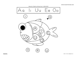 Gambar berikut adalah gambar bermacam macam hewan gambarnya sangat sederhana dan mudah untuk diwarnai. Mewarnai Menjodohkan Huruf Besar Kecil Ikan Aiueo By Www Rumahpintarid Com Pdf Archive