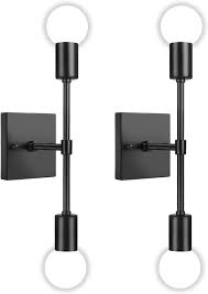 These crystal vanity lights absolutely dazzle, glimmering cheerily. Maxvolador 2 Light Vanity Light Fixtures Set Of 2 Industrial Wall Sconce Lighting Black Bathroom Vanity Wall Lights Farmhouse Metal Wal