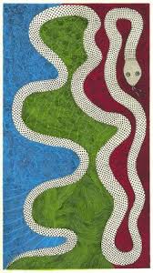 How do you make a snake out of thread? 26 Painted Wood Snakes Ideas Painting On Wood Wood Snake Art