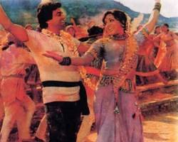 Image of Holi scene from Sholay (1975) movie