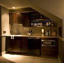 Tuck A Bar Into The Unused Area Under The Stairs Basement Kitchenette Kitchenette Design Basement Bar Designs