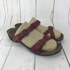 Taos Red Deuce Slide Sandals Size 40