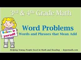She was hired to cater for the mayor's 50th birthday. 3rd And 4th Grade Math Word Problems Addition Vocabulary Youtube
