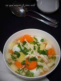Sup Ayam Macaroni Enoki Sup Ayam Resep Sup Ayam Resep Masakan Sehat
