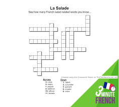 Have you ever pronounced a french sentence only to realise that native speakers can't understand a word you say? Mots Croises French Crossword La Salade By Kieran Ball The Happy Linguist Medium