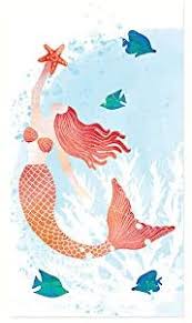 Bath towel set fingertip towel hand towel hand towel set kitchen towel washcloth washcloth set solid stripe floral shapes letters multi stripe geometric jacquard leaf medallion ogee thin. Amazon Com Paper Hand Towels For Bathroom Mermaid Decor Beach Bathroom Decor Nautical Coastal Guest Towels Disposable Pk 32 Home Kitchen