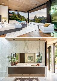 italian stone covers the exterior of this beverly hills house new modern house beverly hills house beautiful bedrooms