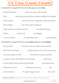 Pertanto, nella lezione seguente vedremo nel dettaglio le parti del discorso a cui appartengono gli elementi di una frase che bisogna individuare quando svolgiamo analisi grammaticale. C E C Era Ci Sono C Erano Esercizi Per La Scuola Primaria Scuola Lezioni Di Grammatica Attivita Di Grammatica