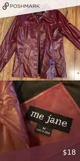 Dark Red Faux Leather Jacket Leather Jacket Faux Leather Jackets Jackets