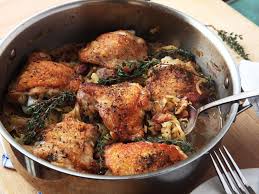 Place thighs skin down and sprinkle lightly with the spices of your choice. Crispy Braised Chicken Thighs With Cabbage And Bacon Recipe