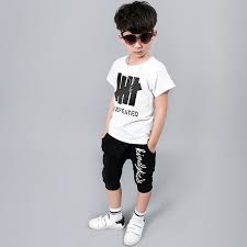 Click To Buy Europe America 2017 New Children S Clothing Boy Summer Suit Children S Simple Boy Short Childrens Clothes Boys Boys Summer Suits Summer Boy