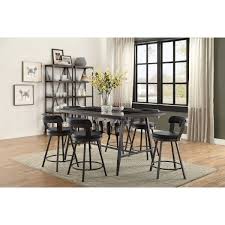 Matte Black 5 Piece Counter Height Dining Set Appert Counter Height Dining Table Set Counter Height Dining Table Counter Height Dining Sets