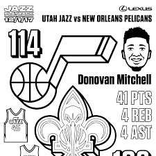 Coloring Book Utah Jazz In 2020 Utah Jazz Jazz Utah