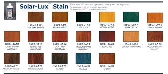 Wood Finish Color Charts Wood Stain Colors