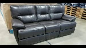 Sectional with chaise, created for macy's. Costco Leather Dual Power Reclining Sofa 999 Youtube