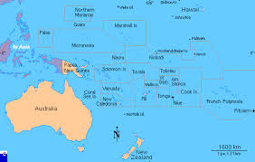 Map Of The South Pacific Tokelau Palau Islands Palau