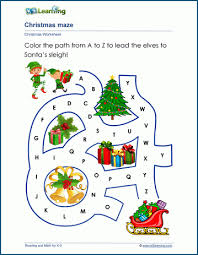 The worksheets are free to print and are great to use in class or at home. Christmas Worksheets K5 Learning