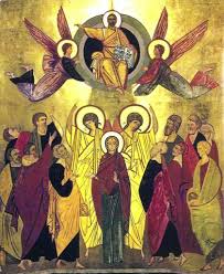 Una bella immagine del signore gesu' che ascende al cielo, osservato dai suoi. Ascensione Del Signore L Ortobene Cronaca