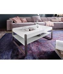 La table basse winel est une pièce indispensable de votre salon. Table Basse Pas Cher Blanc Verre Et Acier Pour Salon