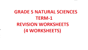 Print our fifth grade (grade 5) science worksheets and activities, or administer them as online tests. Grade 5 Natural Sciences Term 1 Revision Worksheets 4 Worksheets Teacha