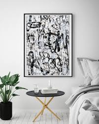 Abstract Black And White Graffiti Art Black And White Abstract Painting Influenced By Graffiti Black And White Painting Graffiti Art Graffiti Painting Black And White Abstract White Painting