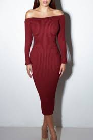 Elegant Off Shoulder Long Sleeve Solid Color Bodycon Sweater Dress For Women Bodycon Sweater Dress Sweater Dress Women Womens Dresses