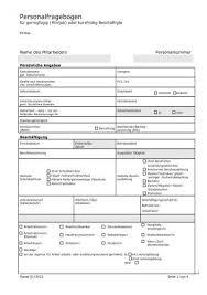Muster / vorlage personalfragebogen hier kostenlos herunterladen: Personalfragebogen Geringfa Gig Bescha Ftigte