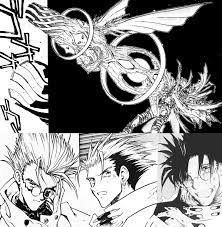 Vash is said to be roughly 24 years old in age. Trigun Evolution Of Vash S Hair Trigun Geek Stuff Arms