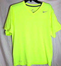 Black And Lime Green Nike Shirt Nike Dri Fit Training Shirt Size Medium Mens Neon V Neck Legend Short Sleeve Run Nike Shirtstops Under Armour Outfits Mens Tops Shirts