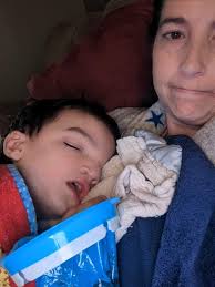 Prayers for Andrew from his mommy Beth Bontomase Scheesley .Well, I never  know when it will happen but there are definitely signs...yawning, gagging,  pushing away food, and then extreme tiredness and vomiting.