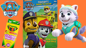Rubble and chase paw patrol colouring page. Paw Patrol Coloring Pages Paw Patrol Coloring Book New Pup Everest Youtube