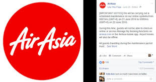 Social Media Marketing Airasia Online System Maintenance Social Media Marketing Online Social Media