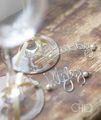 Bridal Wedding Wine Charms Wedding Glass Wire Charms Wifey And Hubby Champagne Glass Charm Wedding Favor Wedding Wine Charms Wine Charms Wine Wedding