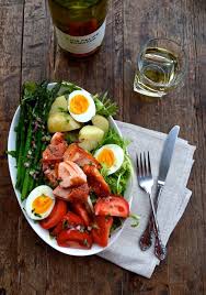 Warm Salmon Salad Nicoise Recipe Cooking Salmon Salmon Salad Healthy Breakfast Menu