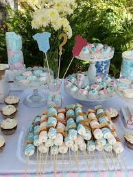The cutest gender reveal party food ideas | taste of home. Gender Reveal Babyshower Dessert Table Gender Reveal Party Food Gender Reveal Dessert Gender Reveal Party Decorations