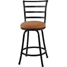 4.8 out of 5 stars. Mainstays 24 Black Ladder Back Swivel Bar Stool Tan Microfiber Cushion Walmart Com Walmart Com